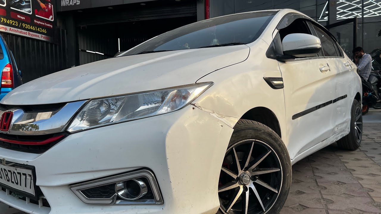 Honda City in for full body repaint | Gear Plus Auto Care | Denting