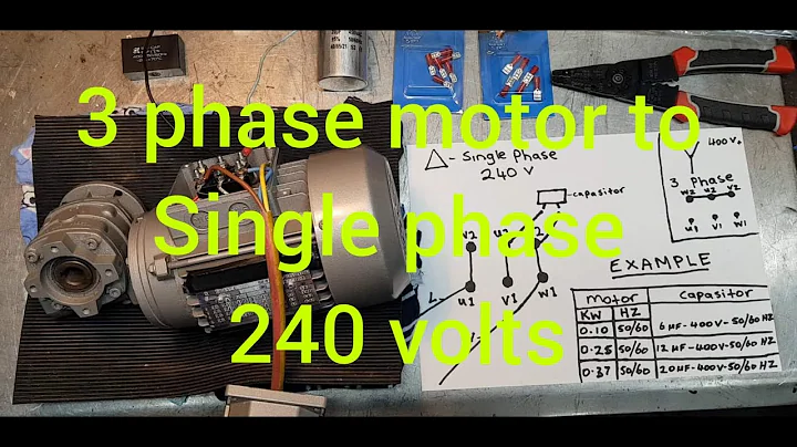 D.I.Y how to Wire a 3 phase motor to single phase 240v the easy way