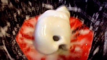 Non-Newtonian fluid dancing in a subwoofer to a low frequency sound wave