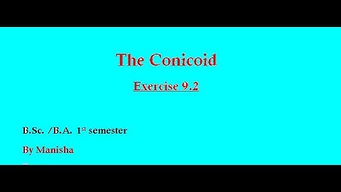 Solid Geometry | Exercise 9.2 |B.A./B.Sc. 1st semester