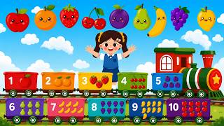 Number Song 1-10 🍎🍌 | Children's Song | Learning Numbers in German | Numbers with Fruits | Nurser... screenshot 5