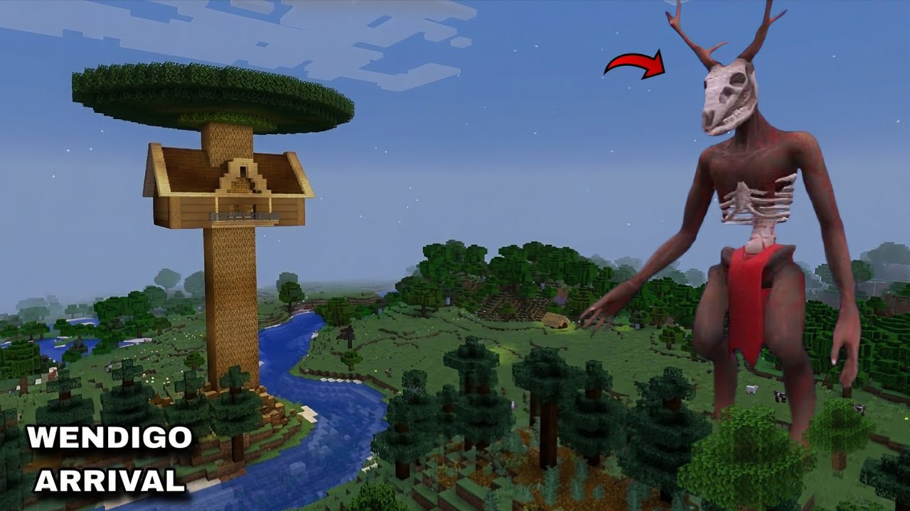 SURVIVING AGAINST THE WENDIGO ARRIVAL in Minecraft! 😱 | Coffin Meme Gameplay