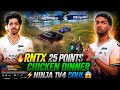 🔥NINJA JOD 1V4 CLUTCH😱RNTX 25 POINTS CHICKEN DINNER⚡