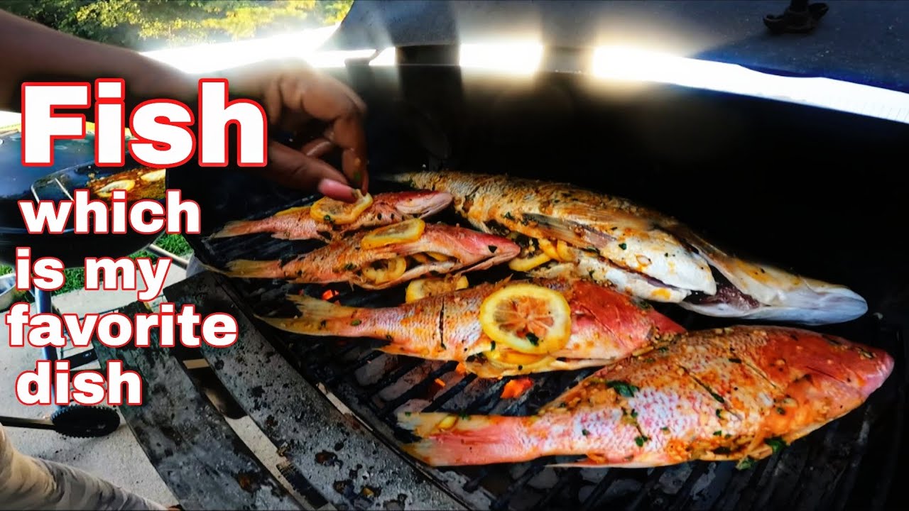 Big Sea Bass & Red Snapper Fish On The Grill: #fish #cooking #grilling ...