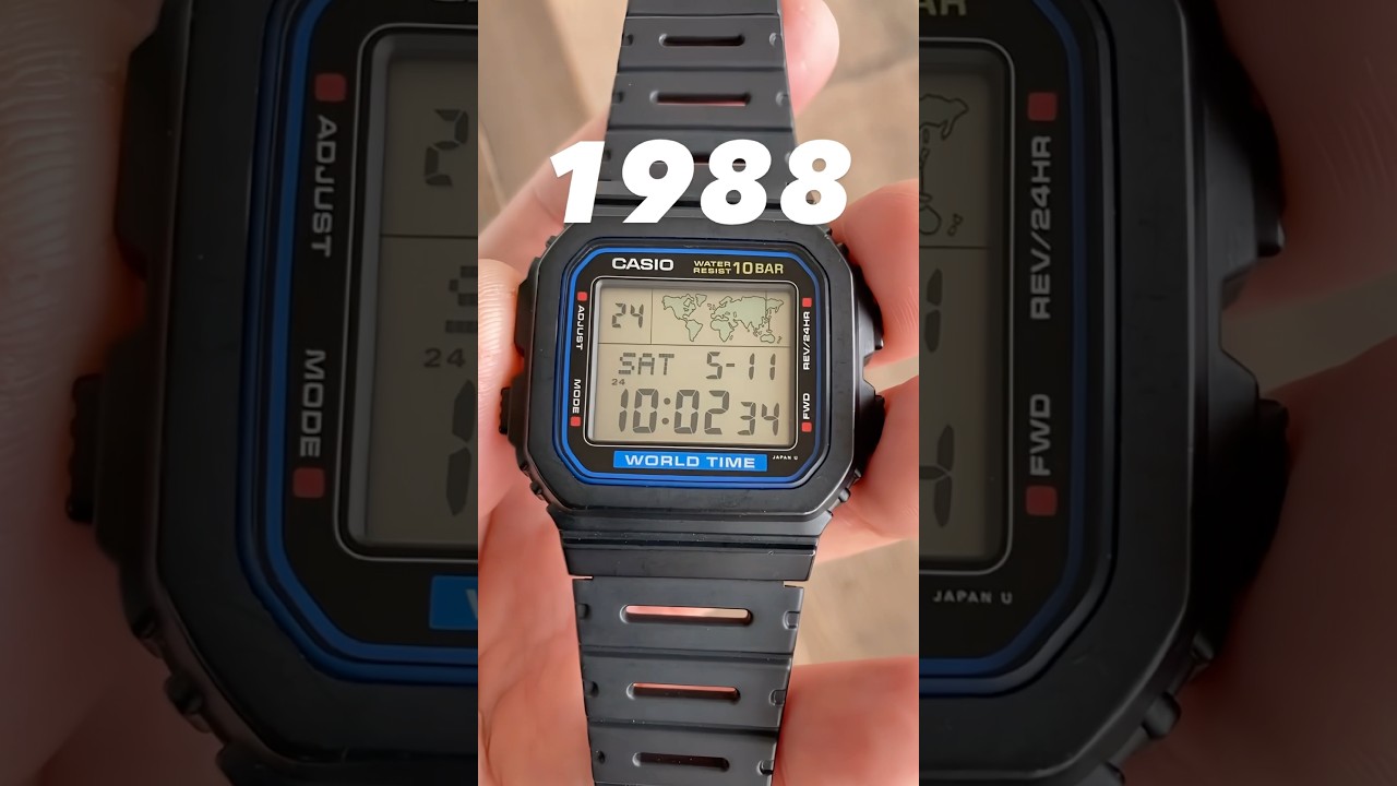 CASIO W-520U WORLD TIME🌍!! #casio #80s #vintage #innovation
