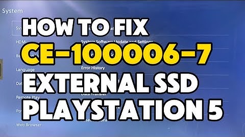 How to fix PS5 Error CE-100006-7 The external storage device cannot be recognised