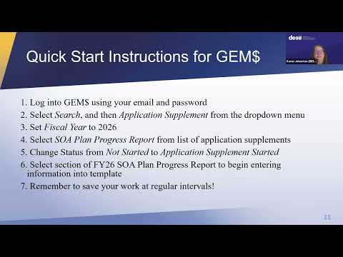 FY26 SOA Plan Progress Report Overview Webinar (February 5, 2026)