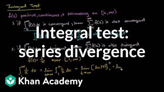 Worked Example Integral Test Series Ap Calculus Bc Khan Academy