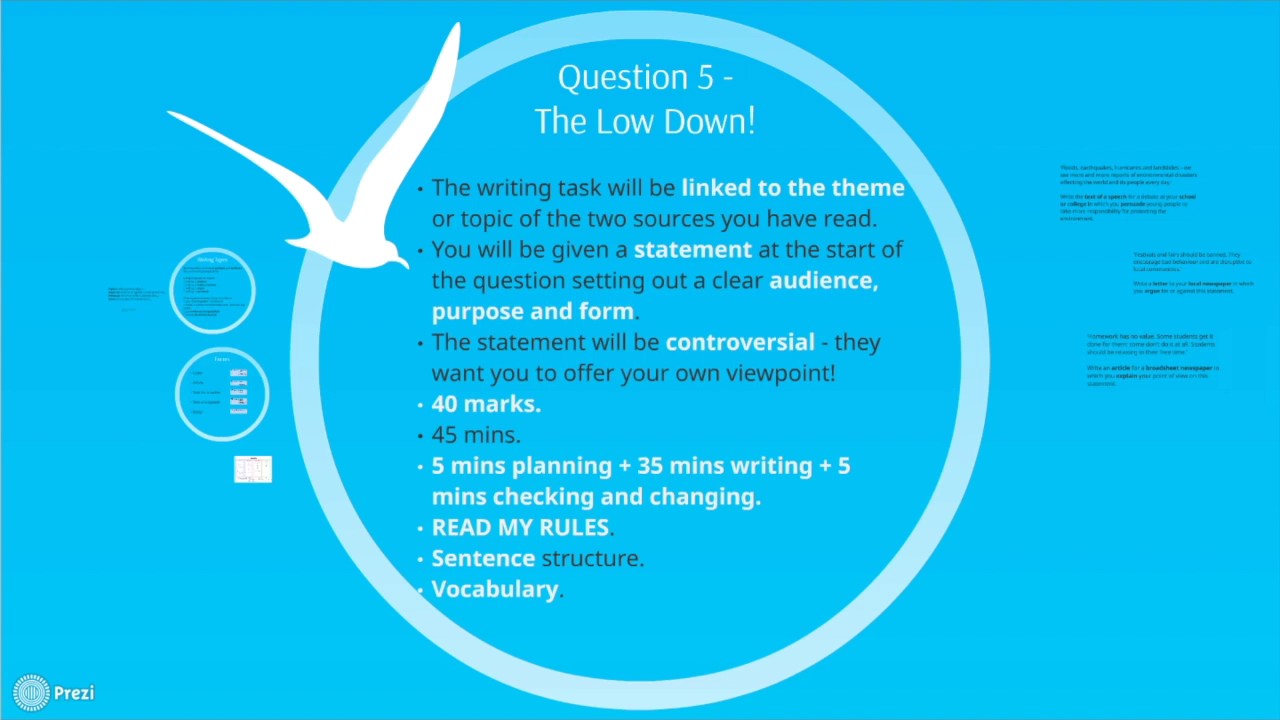 AQA GCSE English Language Paper 2 Question 5 (2017 onwards ...