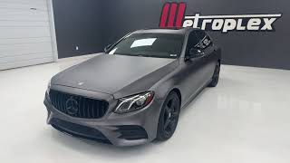 2017 Mercedes E300 Wrapped in 3M Satin Dark Grey