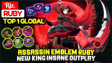 Assassin Emblem Ruby, New King Insane Outplay [ Top 1 Global Ruby ] Riz. - Mobile Legends
