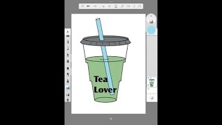 The Tea Lover - Simple Arts - Autodesk Sketchbook #shorts #digitalart #satisfying #viral screenshot 5