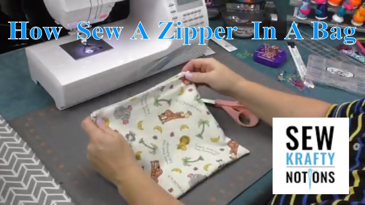 How To Sew A Zipper In A Bag YouTube