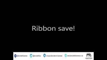 Toshiba Ribbon Save Function - Barcodes for Business