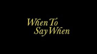 When to Say When-Drake(LYRICS)