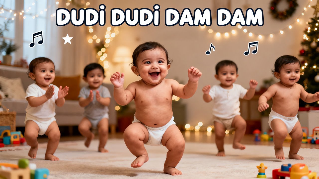 Dudi Dudi Dam Dam Dance 💃 💃  | Dodi Dodi Dum Dum Cutest Babies Dancing | Kids Hindi Rhymes #dudidudi