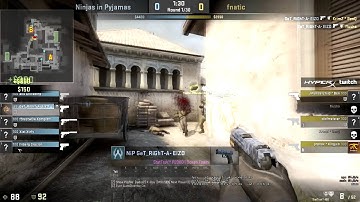 CS:GO - GeT_RiGhT Amazing 4k W Pistol against fnatic