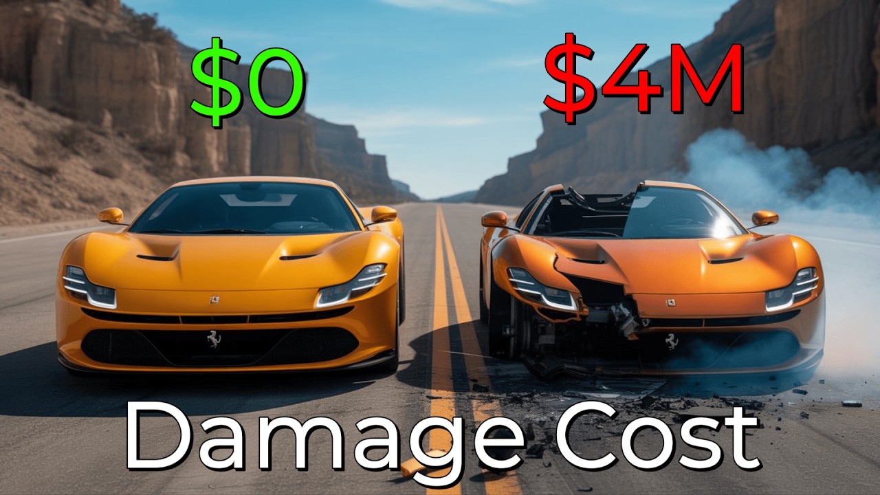 Realistic Crashes BeamNG Drive Damage Cost Ferrari Daytona SP3 | Epic Wallet Survival