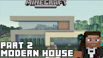 Minecraft xbox 360: Modern House Lets Build Part 2(City texture pack