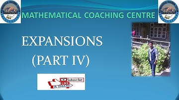 ICSE CLASS 9/MATHS/EXPANSIONS(PART IV)