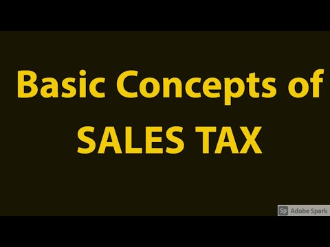 Basic Of Sales Tax Act 1990