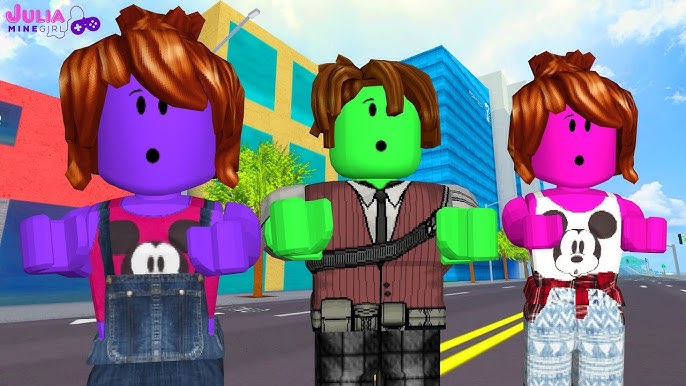 Kit 3 Bonecos Roblox- Bacon Hair, Júlia Minegirl, Construtor