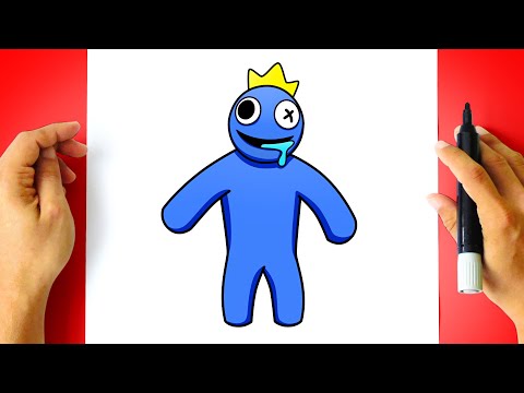 How To Draw and Paint [Rainbow Friends Blue] - Roblox 