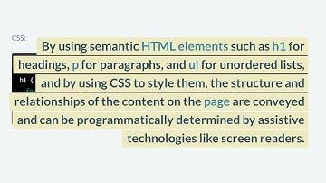 How to implement WCAG 2.1 Success Criteria 1.3.1 Info and Relationships in code with examples