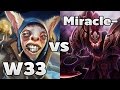 W33 Pro Meepo vs Miracle- Spectre Ranked Match - Dota 2 RedArchon