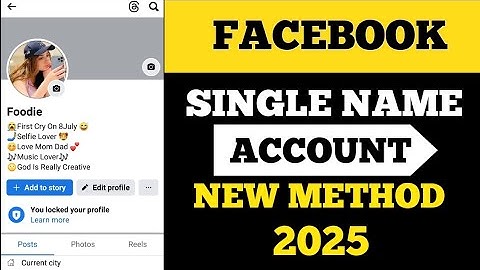 How To Create Facebook Single Name|2025|Facebook Single Name New Method|2025|SALMAN TRICKER