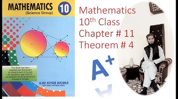 Mathematics 10th class chapter # 11 theorem # 11.4 | 10th class theorem 4 chapter 11