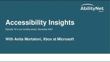 Accessibility Insights with Anita Mortaloni of Xbox