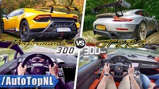 LAMBORGHINI HURACAN PERFORMANTE vs PORSCHE 911 GT2 RS | 0-300km\/h SOUND \& POV by AutoTopNL
