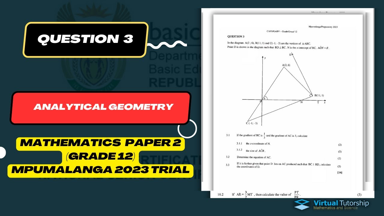 Analytical Geometry Grade 12 Mpumalanga September 2023 Maths P2 analytical-geometry-grade-12-mpumalanga-september-2023-maths-p2