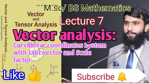 Vector Analysis | Curvilinear Coordinates System | Unit Vector | Scale Factor | Dr. Nawazish | Lec 7