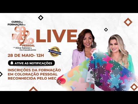 TIRA DÚVIDAS INSCRIÇÕES FORMAÇÃO EM COLORAÇÃO PESSOAL RECONHECIDA PELO MEC