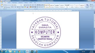 Tutorial Membuat Stempel Elektronik Ms  Word