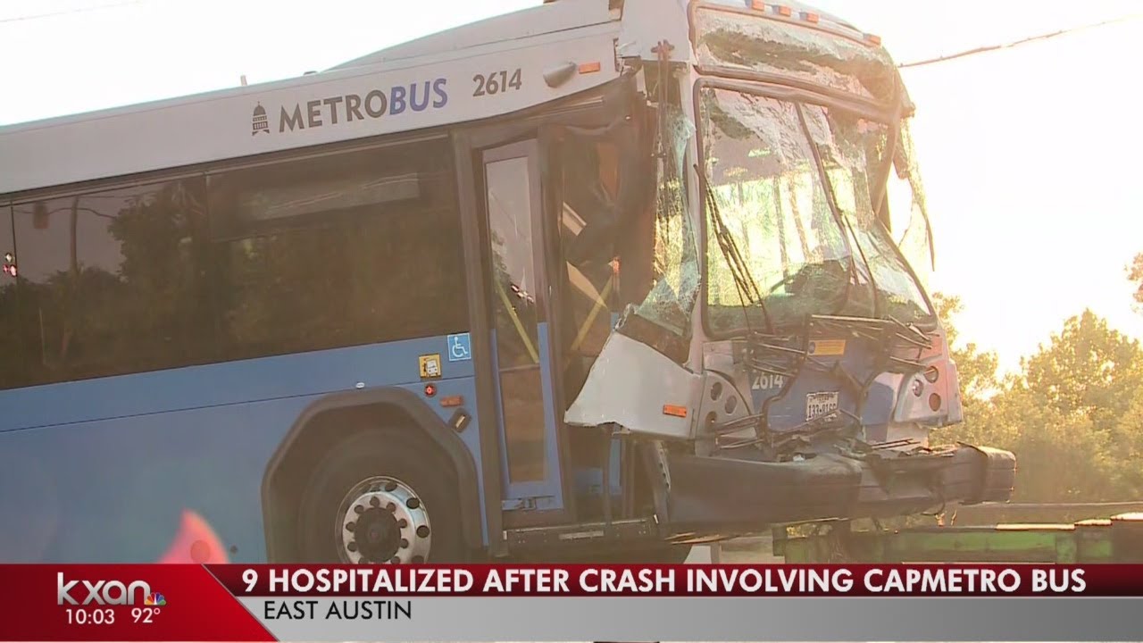 9 hospitalized in crash involving 2 CapMetro buses - YouTube