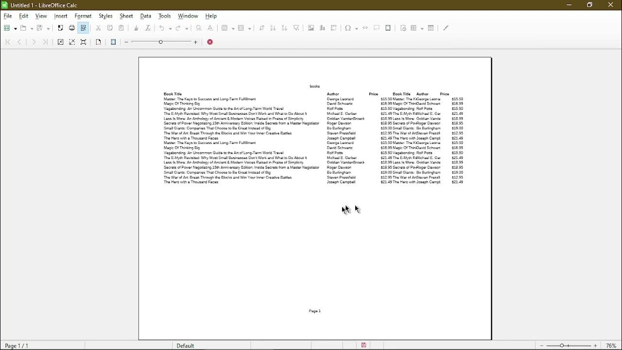 How to print fit to page in libreoffice calc youtube