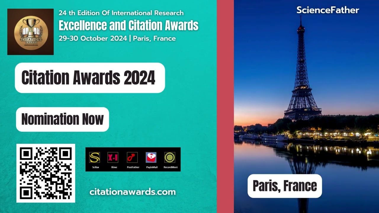 24th  Edition Of International Research Excellence and Citation Awards | 29-30 2024 | Paris, France
