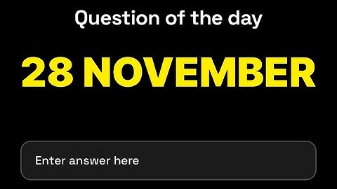 Dropee Question of the day 28 November | Dropee Question of the day Today | #dropee |