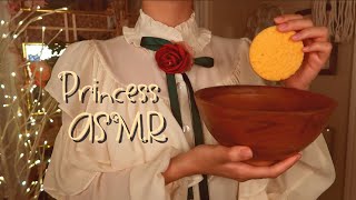 ASMR | Princess Pamper for the Night 👑personal attention, skincare, hair brush, oil {layered sounds}