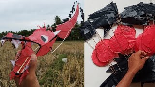 Amazing...!!! how to make a mini dragon kite from coconut sticks