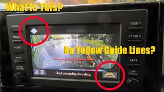 Toyota RAV4 (20192023): Yellow Dynamic Guide Line Fix. Exclamation Mark (!) On The Screen.