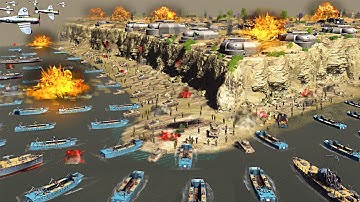 I built the Largest D-Day BEACH FORTRESS Ever in WW2 Base Building...