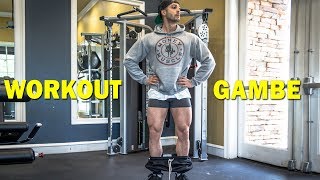 Video thumbnail of "ALLENAMENTO GAMBE A CASA CON SOLO 2 MANUBRI"