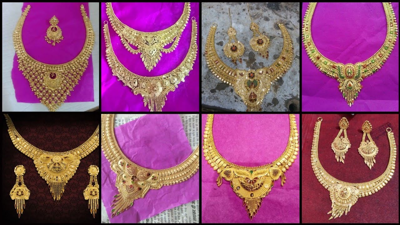 Latest Gold Short Necklace Design/Latest Gold Choker Necklace Design