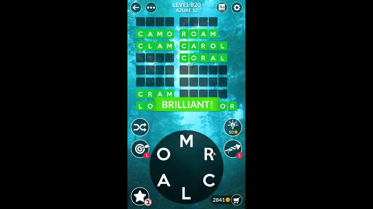 Wordscapes Uncrossed Level 820 Answers - YouTube