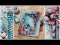 How To Use  Texture Paste | Mixed Media Sea Shell Canvas | Heavy Gesso | immix
