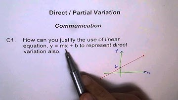 How Can Equation of Line Represent Direct Variation C1